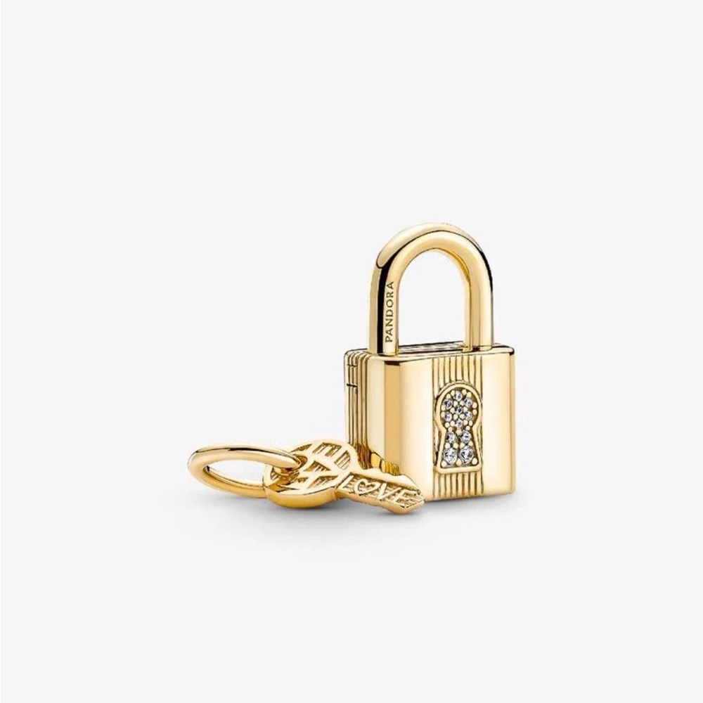 Pandora Gold and Silver Padlock Charm